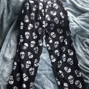Joboxer Black Skull Pajama Pants